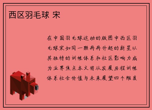 西区羽毛球 宋